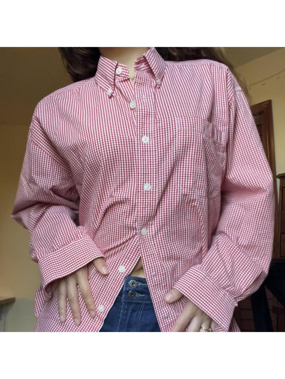 American Classics Women's Pink and Red Shirt